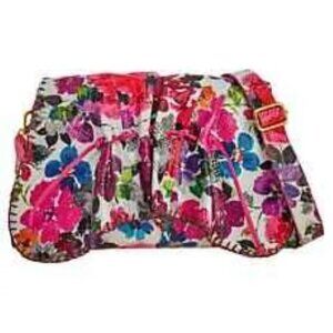 Sharif Legacy Ruched Leather Museum Flap Messenger Bag with Matching Wallet NWT